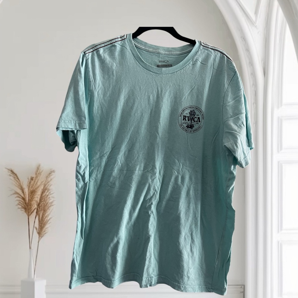 RVCA Men's Blue T-Shirt Size XL